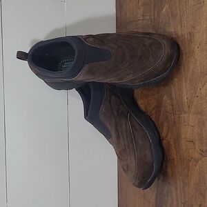 EUC Propet Brown Suede Wash/Wear Slip On II Orthotic Shoe Men's sz 10